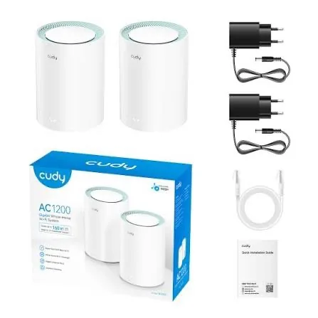 Gigabit MESH 2.4GHz/5Ghz AC1200 Mesh Wi-Fi System M1300 2 PCS CUDY 3