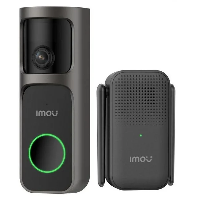 Set Sonerie Video Smart IMOU DS3 Camera Panoramica 4MP Wi-Fi Gri/Negru 3