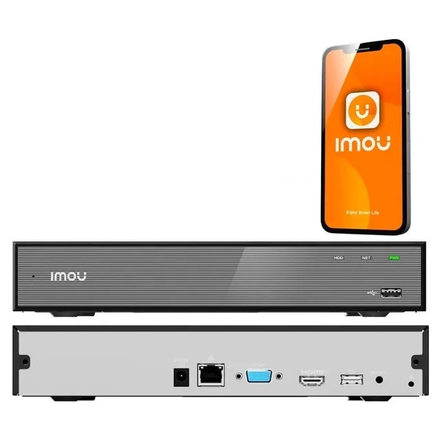 Înregistrator IP IMOU NVR-N110-8A0E-P, 10 canale UHD 4K